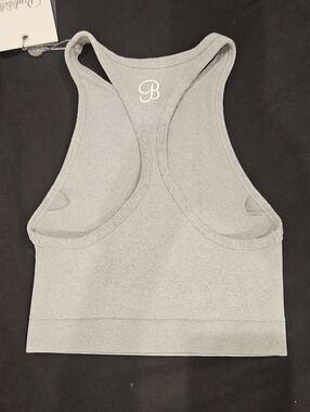⭐️BOMBSHELL SPORTSWEAR GRAY HIGH NECK SPORTS BRA NEW XS/S⭐️